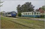 The small narrow-gauge railway  Blanc-Argent  runs in the middle of France: the SNCF X 74501 is waiting at the Valençay Station for his departur.