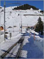 A train searches for a picture: High above Anderamtt, two MGB  Orion  led by ABeh 8/12 310, are en route to Ursenental, far above Andermatt. The train is running as R 45 839 from Disentis (departure at 1:14 PM) to Andermatt (arriving at 2:22 PM).
January 21, 2025 A train searches for a picture: High above Anderamtt, two MGB  Orion  led by ABeh 8/12 310, are en route to Ursenental, far above Andermatt. The train is running as R 45 839 from Disentis (departure at 1:14 PM) to Andermatt (arriving at 2:22 PM).
January 21, 2025