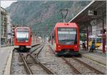 The MGB ABDeh 4/8 2023  Komet  and the two MGB ABeh 4/12 806 and 809  Orion  await their departure to Fiesch and Zermatt, respectively, in Brig MGB. August 17, 2024 The MGB ABDeh 4/8 2023  Komet  and the two MGB ABeh 4/12 806 and 809  Orion  await their departure to Fiesch and Zermatt, respectively, in Brig MGB. August 17, 2024