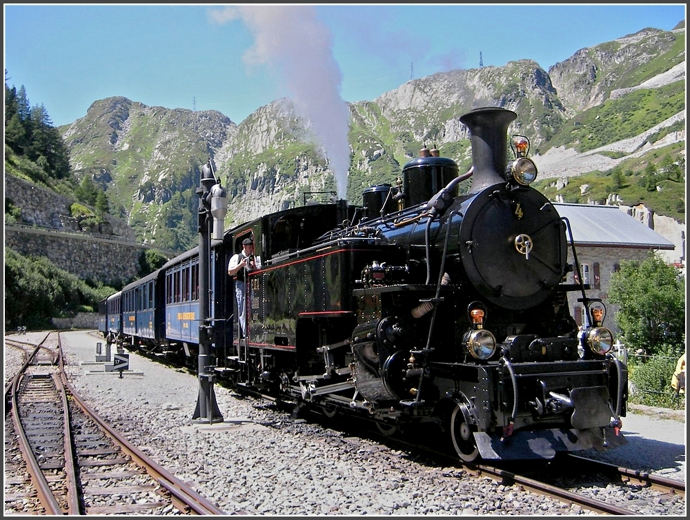 DFB steam train pictured at Gletsch on August 1st. 2007. - Rail ...