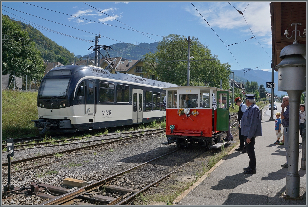 Autour de la voie ferrée / Around the iron railway (autumn event 2024) - The Blonay-Chamby Dm 2/2 N° 3  Le Biniou  has now arrived back in Blonay. 

Sept. 7, 2024