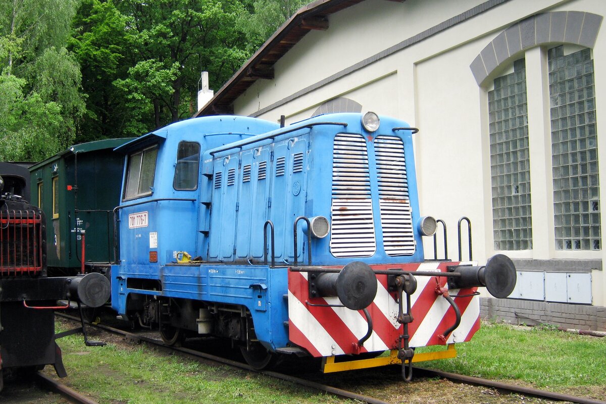 CD shunter 701 776 stands at the Railway Museum of Luzna u Rakovnika on 13 May 2012.