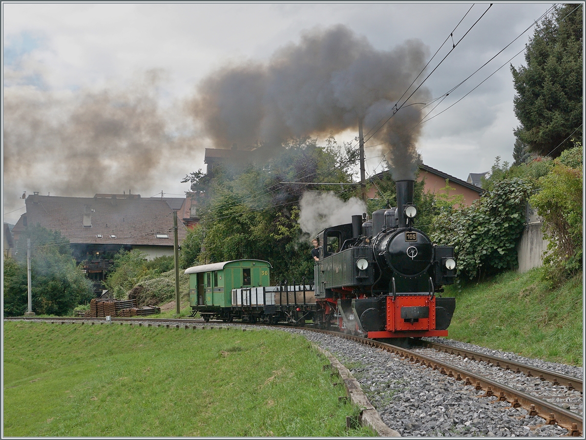 Les chemin de fer disparus - The Vanished Railways (Zell - Todtnau 1889 1967) - The SEG G 2x 2/2 105 of the Blonay - Chamby Railway leaves Blonay with its freight train 10573, heading for Chamby in Blonay. 

September 14, 2025
