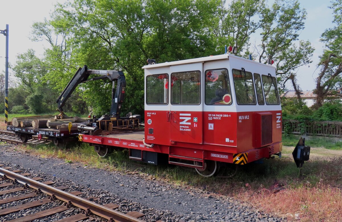 MUV 2-1110 stands at Zatec on 12 May 2024.