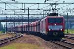 On 20 July 2016 diverted iron ore train is headed by 189 036 and is about to pass through Lage Zwaluwe.