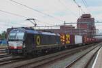LTE X4E-636 stands in Amersfoort on 8 June 2024 with an intermodal train from Brwinow in POland.