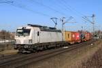 |LTE 193 962 passes Venlo-Vierpaardjes with a container train on 7 February 2026.