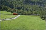 The Bregenzer Wald Bahn (ex) ÖBB 2095.13 has just left the 68 meter long Sporenegg Bridge behind it with its morning train from Schwarzenberg to Bezau and is now traveling through a beautiful