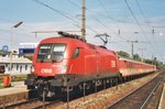 ÖBB 1116 021 calls at Bruck an der Leitha on 22 May 2002.