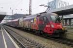 ÖBB 11161 153 calls at Wels Hbf on 29 December 2016.