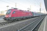 ÒBB 1116 144 stands in Sankt-Pölten on 30 December 2016. 