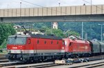 ÖBB 1144 220 stands ready for departure in Kufstein on 19 May 2010.