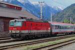 ÖBB 1144 222 'PATRICK' stands sidelined at Lienz (Osttirol) on 15 September 2024.