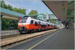 The ÖBB 4748 have largely taken over traffic in Vorarlberg from the 4024. The picture shows the ÖBB 4748 001-4 in Bregenz. The train is waiting to depart for St. Margrethen

June 19, 2023