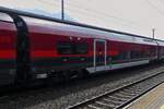 Passenger carriage of the new Railjet generation, (A-BB 73 81 85-91 3xx-x BRmpz) on-board restaurant and Economy Class 30 seats, lined up on the train to Innsbruck.