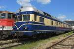 Former ÖBB Blauer Blitz (Blue Flash) 5145.14 stands in the Heizhaus Strasshof on 21 May 2023.