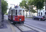 Vintage tram no. 4149 at Schottenring in Vienna. Date: 19 May 2024.