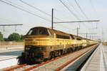 On 18 September 2006 NMBS 5302 headed a row of NoHaBs at Antwerpen Luchtbal.