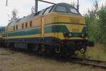 Ex-NMBS, now PFT-TSP: 6106 stands a bit tucked away in the Retrotrain museum at Saint-Ghislain on 17 August 2024.