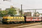 NMBS 6322 with a local train to De Pinte arrives at Gent St.Pieters on 23 July 1997.