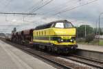 On a sunny 18 June 2014 NMBS 6312 hauls an engineering train through Antwerpen-Luchtbal.