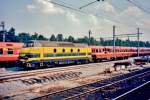 NMBS 6255 stands at Leuven on 17 July 1997.