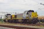 SNCB 7778 shunts at Lage Zwaluwe on 24 July 2015.