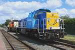 The first heavily modernised Diesel loco Class 77-78 of Infrabel, 7793, shiows herself at Baasrode Noord on 6 July 2024.