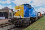 The first heavily modernised Diesel loco Class 77-78 of Infrabel, 7793, shiows herself at Baasrode Noord on 6 July 2024.