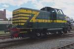 SDP's ex NMBS shunter 8228 stands in Baasrode Noord on 6 July 2024.