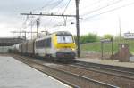 NMBS 1337 passes through Antwerpen Noorderdokken on 23 february 2012.