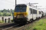 NMBS 1310 is about to pass Antwerpen Noorderdokken on 29 August 2013.