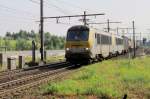 NMBS 1342 speeds through Antwerpen-Noorderdokken on 29 August 2013.