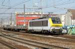 NMBS 1315 passes through Antwerpen-Berchem on 17 March 2016.