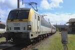 Retrotrain sees amongst some other exhibits NMBS 1885 standing at the museum area at Saint-Ghislain on 17 August 2024.