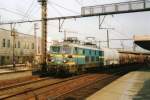 NMBS 2338 with cereals train passes through Antwerpen-Berchem on 10 June 2006 and misses the opening match of the 2006 World Championship of Soccer -Germany beat Ghana with 4-2. 