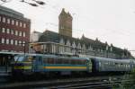 On 13 August 2003 NMBS 2703 with night train stands at Maastricht.