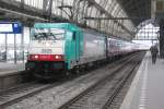 CoBRa 2812 with Benelux-IC in 'Olympic games 2012'-advertising livery at Amsterdam Centraal on 26 June 2012.