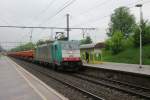 Antwerpen-Zuid was host to bad weather, rain and CoBRa 2821 with engineering train on 30 May 2013. 

