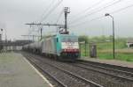 CoBRa 2824 adds some colour to this grey scene at Antwerpen Noorderdokken on 30 May 2013.