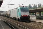 CoBRa 2811 hauls a tank train through Antwerpen-Noorderdokken on 29 August 2013.