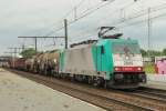 CoBRa 2840 hauls a short freight through Antwerpen-Noorderdokken on 19 June 2014.