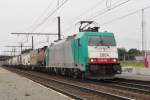 On a grey 18 June 2014 CoBRa 2804 hauls a container train through Antwerpen-Luchtbal.