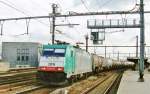 CoBRa 2816 hauls a tank train through Antwerpen-Berchem on 9 September 2009.