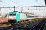 IC to Bruxelles Midi enters Roosendaal with 2803 leading, 17 March 2016.