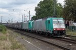 CoBRa 2804 hauls a steel train through Rheinhausen on 16 September 2016.