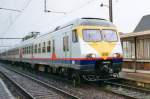 NMBS Break 356 calls at Merelbeke on a rainy 17 July 2000.