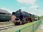 CFV3V Steam locomotive 52 467 at the station of Treignes.