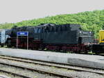 CFV3V steam locomotive 50 3696-7 at the station of Treignes.