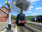 CFV3V 158 ELNA 5 Leaving the station of Treignes to Mariembourg.
25-05-2010